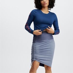 FABLETICS Melody Paneled Ruched Skirt Athleisure M